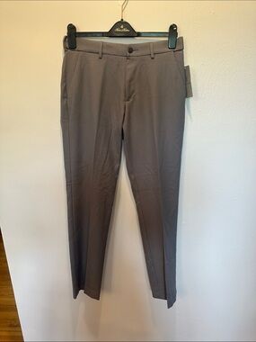 PGA Tour Men's Gray Slim Dress Pants